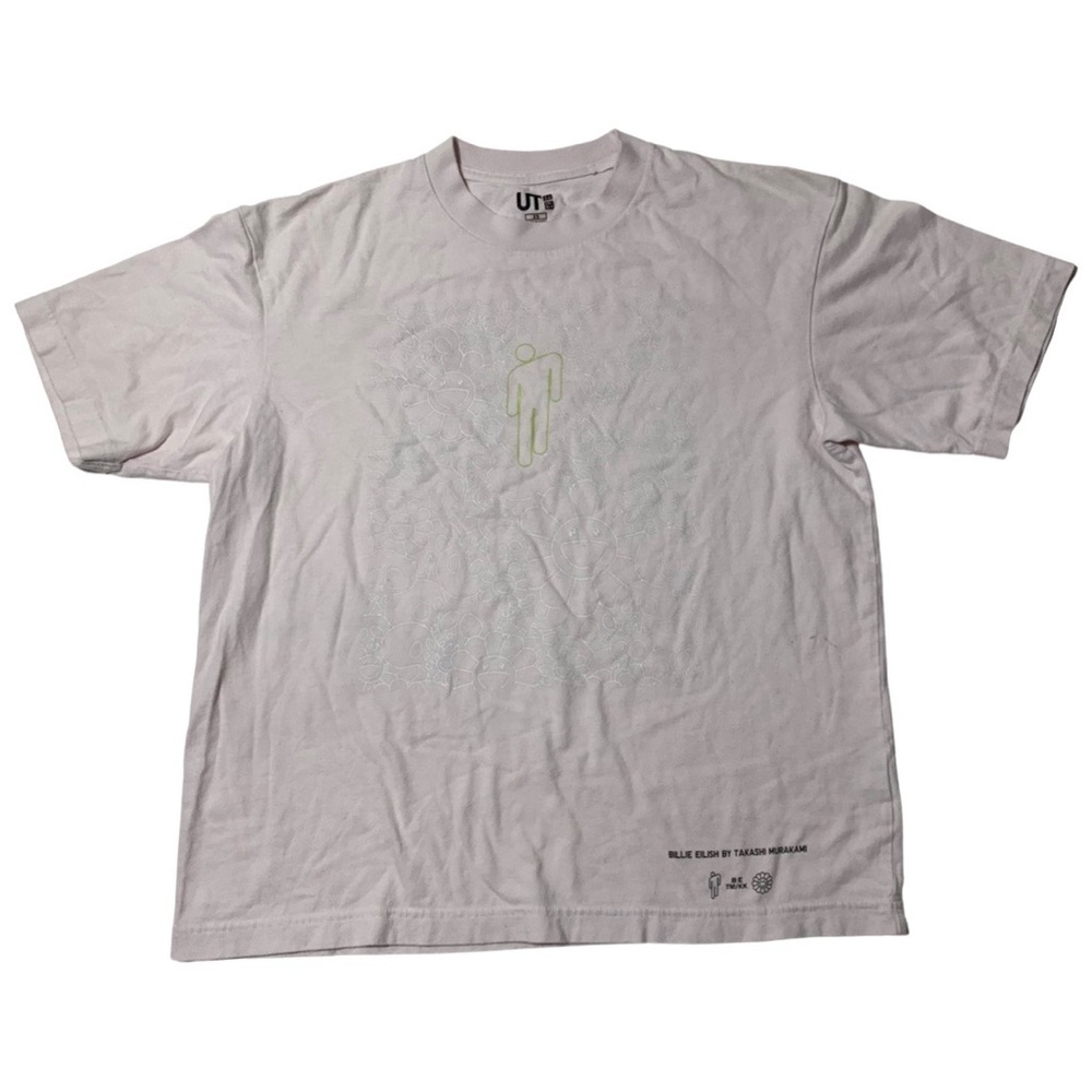 Billie Eilish Takashi Murakami Uniqlo Pink Tee Shirt Womens Size XS
